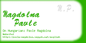 magdolna pavle business card